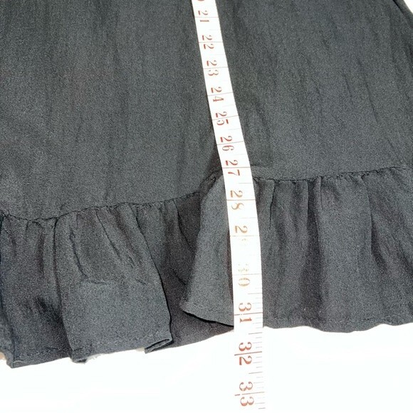 a Shappe Black Boho Tunic Top Blouse Small/Medium Tassels Green Yellow Orange - Picture 9 of 9